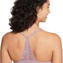 True & Co Womens Lace Racerback Adjustable Strap Bralette (Pink, S)