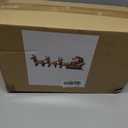 12 FT Long Lighted Christmas Inflatable Santa Claus on Sleigh with 3 Reindeer  Outdoor/Indoor Yard Blow-Up Holiday Decoration with Built-in Lights, Self-Inflating Blower & Weather-Resistant Material