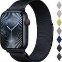 Stainless Steel Milanese Loop Compatible with Apple Watch Band 46mm 42mm 44mm 45mm 49mm 38mm 40mm 41mm men and women