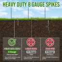 Landscape Edging 4 Inch Tall 20FT with 30Pcs Metal Spikes, Plastic Garden Edging Border Landscape Edging Border Lawn Edging for Landscaping, Flower Bed, Yard