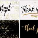 Better Office Products Thank You Cards with Envelopes (100 Pack), 4 x 6 inch, 4 Cover Designs, Blank Inside, All Occasions, Baby Showers, Graduation, and Weddings, Elegant Collection, 100 Pack