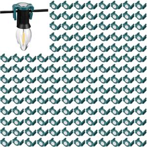 Frienda 200 Pieces C9 Magnetic Christmas Light Clips Magnet Christmas Socket Clips Hooks for Sockets Roof Gutters Outside Patio Holiday Lighting (Green Round)