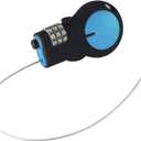 Lewis N. Clark TSA Approved Padlock & Bike Lock for Luggage + Travel, Set Your Combo w/30in Retractable Steel Cable, Blue