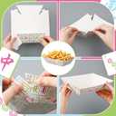 50 Pcs Mahjong Party Snack Bowls Mah Jong Party Supplies Paper Food Tray Disposable Serving Boats for Mah Jong Game Night Mahjong-loving Family Play Day Theme Birthday, 7.9 inches
