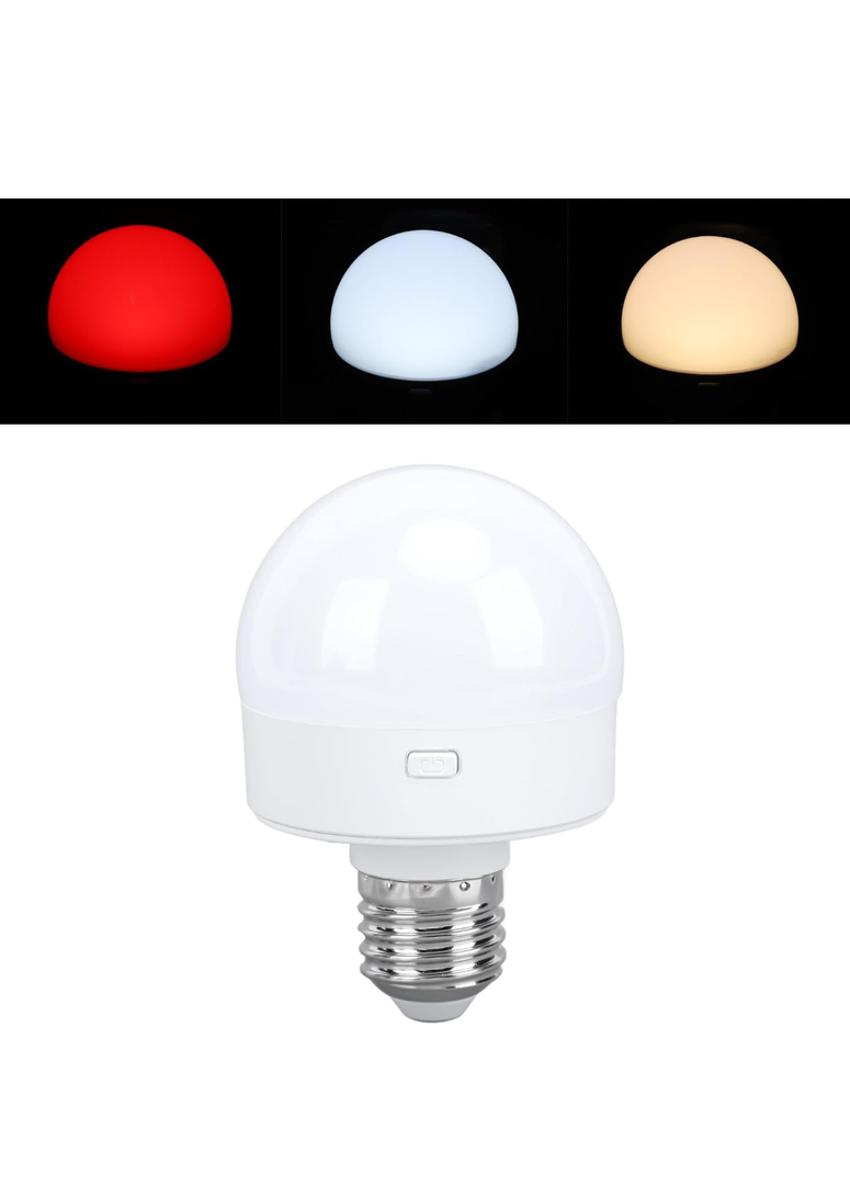 Remote E26 Battery Operated Light Bulb, RGB LED Magnetic Light Bulb with Timer, Dimmable Rechargeable Bulb for Bedroom, Living Room, Kitchen, Entryway