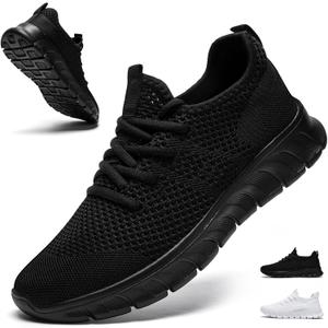 CMNZHK Womens Running Shoes Tennis Sneakers Black Size 6 Slip on Walking Gym Work Shoes Non Slip Comfortable Lightweight Athletic Workout Sport Shoe