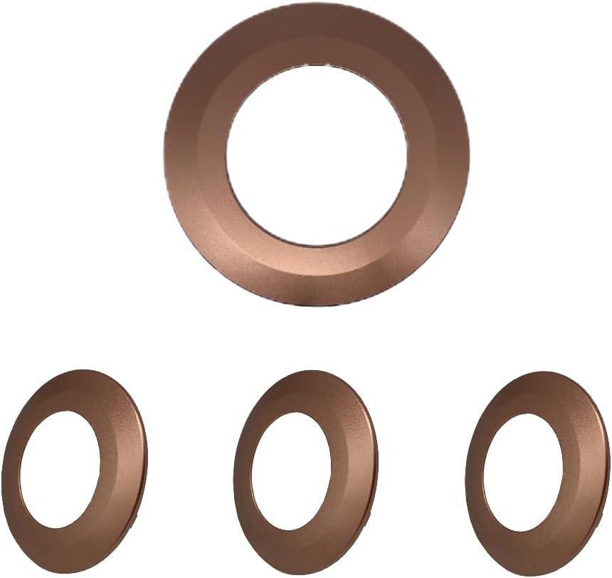 4 Pack Bronze Matte Plastic Ring Trim for Decorated 5/6 Inch Lighting Fixture Recessed Downlight, Can Lights Trim Cover Outer Diameter 7.59", Inner Diameter 4.44",Thickness 0.37