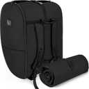 Padded Car Seat Travel Bag Compatible with Doona, Infant Car Seat Travel Bag, Foldable Car Seat Stroller Gate Check Bag for Airplane (Midnight Black)