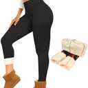 Thermal Thick Fleece Lined Leggings -High Waisted Warm Winter Yoga Pants for Women Running Workout Leggings Medium