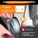 Dryer Vent Connector Kit,90 Degree Dryer Vent Elbow+Sealing Kit for 4 Inch Dryer Duct, Dryer Adapter,Space-Saving Design for Tight Space (No hose)