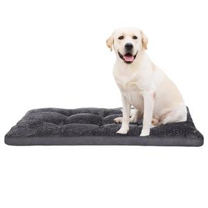 EMSLX Dog Bed, Washable Cozy Plush Dog Crate Beds, Soft Comfy Kennel Pad Anti Slip Pet Sleeping Mat for Dogs Breeds (29.0 L x 18.0 W x 1.5 Th Inches, Dark Grey)