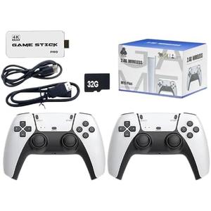 4K TV Game Stick M15 Video Game Console Built-in 30000+/40000 Games 64G Handheld Game Player Wireless Controller Retro Gamepad - 32GB-30000-games