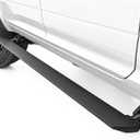 Rough Country Power Running Boards with LED Step Lights for Ram 2500/3500 Quad Cab (2010-2025) - Retractable Electric Side Steps, Non-Slip Aluminum Design
