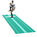Softball Pitching Mat ，10x3 ft Pitching Mound with Wooden/Mound, Batting Mat with Antifade Turf and Antislip Bottom, Green, Perfect for Baseball Practice in Garage, Backyard, Gym