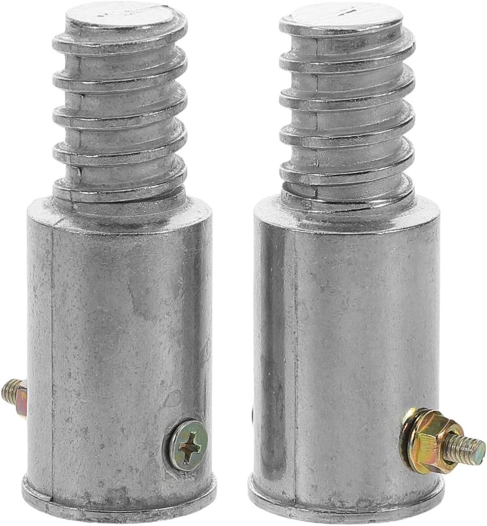 Garneck Aluminum Alloy American Threaded Connection Parts for Extension Poles Compatible with Wood and Metal Rods 2.55 X 1.02 Inches Industrial Fastener Hardware