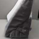 Bedluxe Wedge Pillow, 10 inch Bed Wedge Pillow for Headboard, Pillow Wedge for Acid Reflux Relief, Sleeping, Back Pain Relief, Snoring, Triangle Pillow Wedge, White/Grey