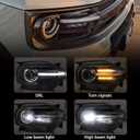 Right Full LED Headlight for Ford Bronco Sport 2021 2022 2023, RH Headlamp Assembly Projector OE Factory Style Replacement for M1PZ13008F Passenger Side