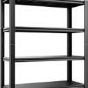 cynnda 4-Tier 40" W x 20" D x 60" H Garage Shelving Garage Storage Shelves 2200LBS Metal Industrial Shelf Adjustable Heavy Duty Shelving Storage Rack Shelving Unit (Black)