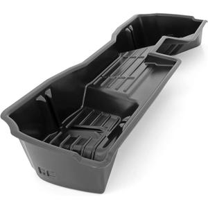 Rough Country Under Seat Storage Box for Chevy Silverado & GMC Sierra 1500/2500HD/3500HD (20072019) Double Cab - Custom-Fit Underseat Organizer Tray with Anti-Skid Thermoplastic Design