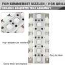 Briquette Tray Parts for RCS Grill Replacement Parts RJC32A RJC009P 26" 32" 40" Grill Parts Ceramic Briquettes Summerset Sizzler Briquette Tray Assemble BRNCOV-SIZ Sunfire 26 32 38 Heat Plates Bricks