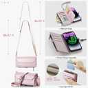 for iPhone 14 Pro Max Wallet Case with Zipper Card Holder & Crossbody Lanyard Strap & Wrist Strap, RFID Blocking PU Leather Magnetic Flip Handbag Purse Case for iPhone 14 Pro Max - Rose Gold