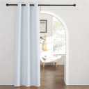 RYB Home Blackout Curtains Thermal Insulating Privacy Temporary Door Curtains for Bedroom Closet Doorway Accordion Door Interior Living Room Kids Nursery Dining, Wide 60 x Long 90 inch, Greyish White