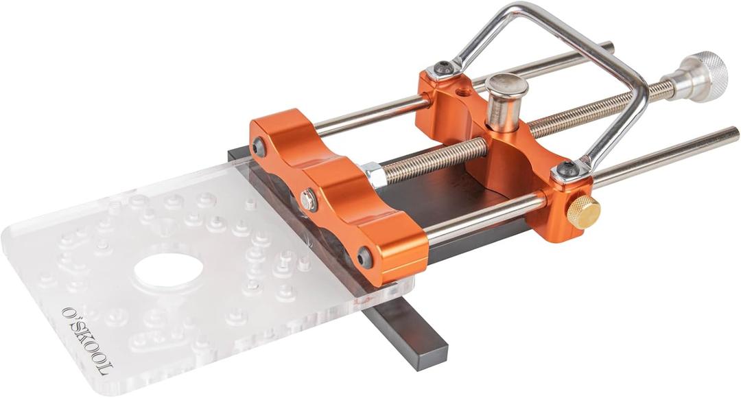 OSKOOL Router Guide Rail Adapter with Quick-Adjust System for Arc Cutting & Multi-Router Compatible Base, Fits Cable, Ryobi, Bosch, Makita, Dewalt, Skil