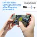 USB C to USB C Cable, 60W PD Fast Charging 10FT, 90 Degree Right Angle USB C Fast Charging Cable, Charger Cord for iPhone, Samsung Galaxy, MacBook, iPad, Steam Deck, Nintendo Switch
