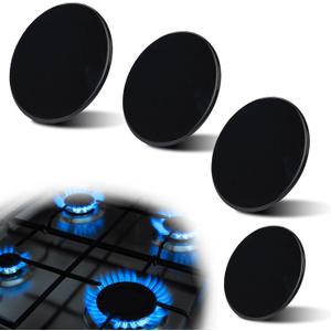 Surface Burner Cap Set Replacement for GE Gas Range/Stove/Oven (4-Pack)  Includes WB29K10009-1 (2.6"), WB29K10001-2 (3.2"), WB29K10006-1 (3.5")  Even Heat for Consistent Cooking