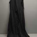 Women's Deep V Neck Long Dresses Sleeveless Collared Button Down High Split Cocktail Wedding Party Maxi Dress