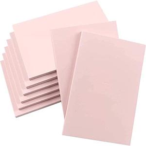 SGHUO 9pcs 4"x6" Rubber Carving Blocks, Soft Linoleum Block for Printmaking, Rectangle Linocut Blocks Stamp Carving Tools, Easy Cut Lino Blocks Crafts Making Kit (Pink)