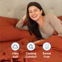 Queen Size 4 Piece Sheet Set - Comfy Breathable & Cooling Sheets - Hotel Luxury Bed Sheets for Women & Men - Deep Pockets, Easy-Fit, Soft and Wrinkle Free Sheets - Terracotta Oeko-Tex Bed Sheet Set