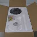 Ohniyou Ceiling Fans with Lights, 42'' Low Profile Ceiling Fan with Light and Remote/APP Control, Modern Flush Mount Ceiling Fan for Indoor Bedroom Kitchen, Dimmable, Qiuet DC Motor, Black