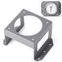 Hicarer Mounting Bracket for 4-3/4 inch Circular Differential Pressure Gauges, Heavy-Duty Steel Surface Mount Plate, Industrial Gauge Bracket for HVAC and Laboratory Instruments