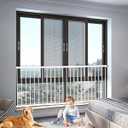 Fairy Baby Window Guards for Children Kids, Adjustable Wide 36.3" - 61.4" Child Safety Window Guard Prevents Accidental Falls, Home Security Childproof Interior Bar Guard for Windows Wide(2 Panels)