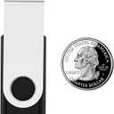 USB Flash Drive 128GB 2Pack, Maspen USB Thumb Drives 2.0 High Speed USB Memory Stick Zip Drives (Black, 128 GB)