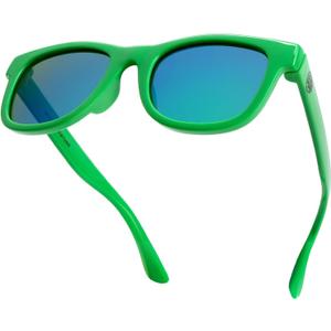 BABY SUNNIES Polarized Toddler Sunglasses Boys & Girls - Unbreakable, For Kids - UV Protection (Neon Green)