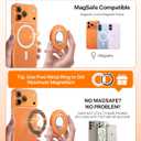andobil [2026 3rd Gen] Magnetic Phone Grip for MagSafe [Sability Max] Stronger Two-Sided Magnet Cell Phone Ring Holder Compatible with MagSafe Accessories, iPhone 17 Pro Max Air 16 15 14 13 12, Orange