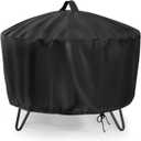 Fire Pit Cover Round 25 inch,Outdoor Wood Smokeless Firepit Cover Round,Waterproof Small Firepit Cover 600D- 25 X 25 X 18 Inch