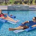 Poolmaster Caribbean Retro Floating Chaise Pool Lounge Chair for Adults, 2 Pack