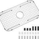 Sink Bottom Grid 27-1/2" x 14-1/4", Centered Drain with Corner Radius 3-1/2", stainless steel sink grid for sink protectors for kitchen sink