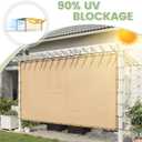 90% Shade Cloth 1010 FT with Grommets, Outdoor Sun Shade Cloth UV Block Shade Fabric for Patio, Backyards, Carport, Garden, Wheat