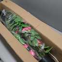 Giegxin 2 Pack 4 ft Artificial Hibiscus Tree Fake with 14 Flowers Hibiscus Tree with Base Silk Faux Flowers Realistic Plant for Front Porch Patio Office Indoor Outdoor Wedding Decor(Rose Red)