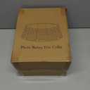 Blissun Christmas Tree Collar, 28.7" D Round Plastic Christmas Tree Ring, Christmas Tree Skirt for Artificial Christmas Trees Decoration (White)