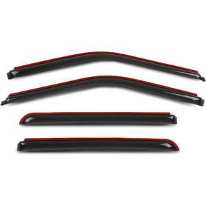 Rain Guards in-Channel Ventvisor Compatible with Ford F150 Supercrew 2015-2025 & F150 Raptor SuperCrew 2017-2025 4PCS Window Vent Visors Accessories Glossy Black