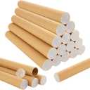 CYEAH 20 Pcs Mailing Tubes with Caps, 1.5x12-Inch Kraft Paper Poster Tube for Shipping, Packing, Bulk Round Packaging, Cardboard Mailers, Art Prints, Maps, Blueprint