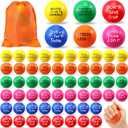 Jenaai 150 Pcs Motivational Stress Balls Bulk Funny Stress Anxiety Relief Balls with Quotes Small Inspirational Mental Health Gifts for Adults Employee Coworkers(Classic Color)