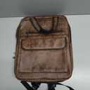 Shrrie Laptop Backpack for Women and Men, 15.6 Inch Vegan Leather Computer Backpack Professional Water-Resistant Casual Daypack for Work Business College Travel Office,Two-toned Brown