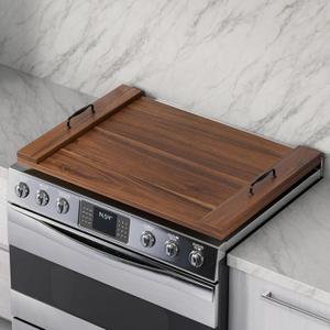 BLUEWEST Noodle Board Stove Cover, Acacia Wood Stove Top Covers Board for Gas Burners and Electric Stove, Extra Thick Wooden RV Stovetop Cover/Sink Cover - Tray for Kitchen Counter Space