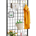 VGMiu Grid Wall Panel 1 PCS Display Stand 2.6' x 5.8' FT White Grid Wall Panels Movable Retail Display Racks Floorstanding Gridwall Heavy Duty with Wheel for Art Craft Photo Displays Fair Trade Show
